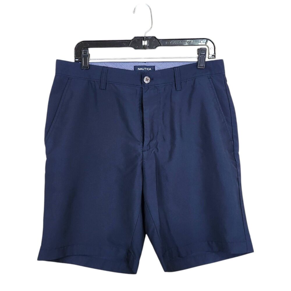 Nautica Navy Blue Deck Shorts Classic Fit Men’s Size 32W